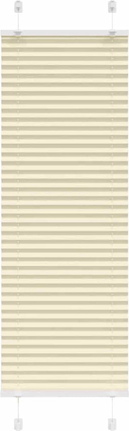 vidaXL - Plissé - rolgordijn - 45x100 - cm - stofbreedte - 44,4 - cm - polyester - crème