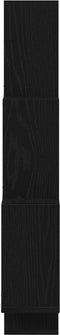 vidaXL - Wandkast - Zwart - Eiken - 78x15x92 - cm - Gemaakt - van - Hout