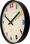 Wandklok 35cm - Stil - Zwart/Multikleur - ABS - nXt 'Bit'