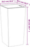 vidaXL - Plantenbak - uitneembare - bak - beton-look - 11/26,5 - L - PP - antraciet