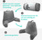 WorldWide Products Leeskussen - Relax kussen memory foam - Ergonomisch met armsteunen - Fluweel grijs