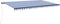 vidaXL - Luifel - handmatig - uittrekbaar - 500x350 - cm - blauw - en - wit
