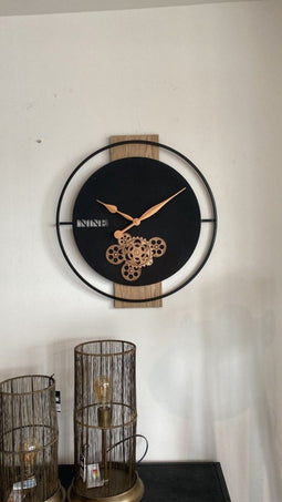 Houten klok - klokken - industriele klok 60 cm