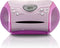 Lenco SCD-24 - Draagbare FM Radio/CD-speler - Programmeerbaar geheugen - Roze