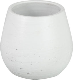 J-Line bloempot Effen - keramiek - wit - small - 2 stuks - Ø 14.5 cm