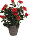 Mica Decorations Rozenstruik Kunstplant in Bloempot Stan - H33 x Ø25 cm - Rood