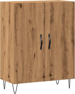 vidaXL - Dressoir - 69,5x34x90 - cm - bewerkt - hout - artisanaal - eikenkleur