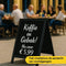 BRASQ Krijtstoepbord - Enkelzijdig - Weerbestendig - Zwart - 55x85 cm