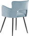 Set van 2 eetkamerstoelen SANILAC Fluweel Lichtblauw