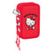 Driedubbele Pennenzak Hello Kitty Iconic Wit Rood 12,5 x 19,5 x 5,5 cm 37 Onderdelen