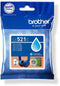 Brother LC521C - Originele inktcartridge - 500 pagina's - Cyaan