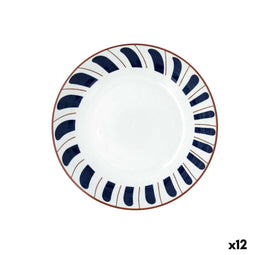 Bidasoa Oceanika - Diep bord - Keramisch Ø 20 cm Blauw (12 stuks)