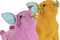 Home ESPRIT - Decoratieve figuren - Gouden Varken - Geel Groen Roze (2 stuks)