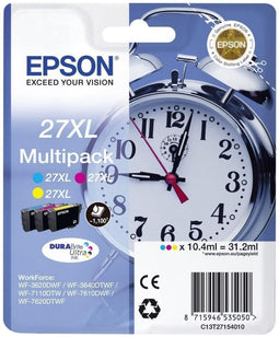 Epson C13T27154022 - Inktcartridge - Cyaan Geel Magenta - (10,4ml)