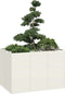 vidaXL - Plantenbak - 120x80x80 - cm - staal - wit