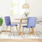 vidaXL - Eetkamerstoelen - 2 - st - stof - jeansblauw
