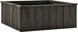 vidaXL - Plantenbak - verhoogd - 74x77x30 - cm - massief - grenenhout - grijs