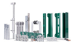 Alberts 652821 Zubehör-Set Flexo Plus | für Doppeltore | Stahl roh, feuerverzinkt grün kunststoffbeschichtet RAL 6005