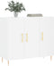 vidaXL - Dressoir - 90x34x80 - cm - bewerkt - hout - wit