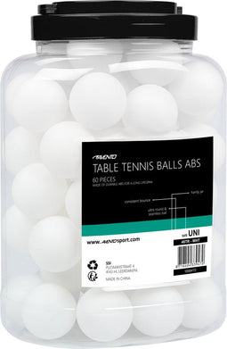 Avento Tafeltennisballen - 60 stuks - ABS - Wit (60 stuks)