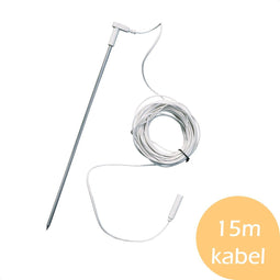 Earthle Earthing Pin - Aardingspin 30 cm - Inclusief 15m Kabel - RVS