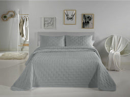 Sprei Pierre Cardin DOTS Parelgrijs Bed van 105 (2 Onderdelen)