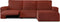 Hoes voor chaise longue met korte armleuning rechts Eysa JAZ Donkerrood 120 x 120 x 360 cm