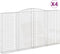vidaXL - Schanskorven - 4 - st - gewelfd - 400x30x220/240 - cm - ijzer