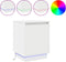 vidaXL - Nachtkastje - met - LED-lampjes - Wit - 39x34,5x50 - cm
