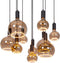Atmooz - Hanglamp Sapa 10 - Incl. Lichtbronnen - Amberkleurig Glas + Inovatieve Ledtechniek - Design - Woonkamer / Eetkamer