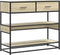 vidaXL - Wandtafel - 90x35x80 - cm - bewerkt - hout - sonoma - eikenkleurig