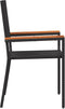 vidaXL - Stapelbare - Tuinmeubels - met - Kussens - - - 2 - Delige - Set - in - Zwart - Poly - Riet