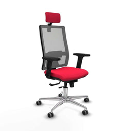 Horna Traslack Piqueras y Crespo 2D086G2 - Bureaustoel met hoofdsteun - Verstelbare hoogte en armleuning - Rood