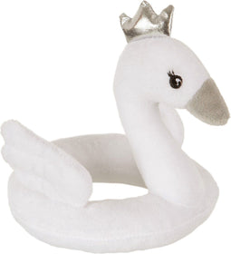 J-Line pluche Rammelaar - textuel - wit/grijs/zilver