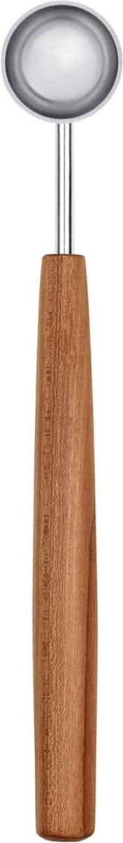 Triangle Sense Maatlepel / Koffieschep - 2.5 ml - RVS - Heft Pruimenhouten