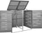 vidaXL - Containerberging - dubbel - 138x77,5x112,5 - cm - roestvrij - staal