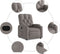 Fauteuil verstelbaar stof taupe