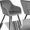 tectake® Eetkamerstoel Marilyn - Gestoffeerd - Ergonomisch - Grijs/zwart