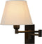 Atmooz - Wandlamp Teresina - Industrieel - Woonkamer / Slaapkamer - Zwart en witte kap - Hoogte 25cm - Metaal