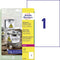 Avery Zweckform L4775-8 - Folie-etiketten 210 x 297 mm - Weersbestendig en permanent hechtend - Wit (8 stuks)