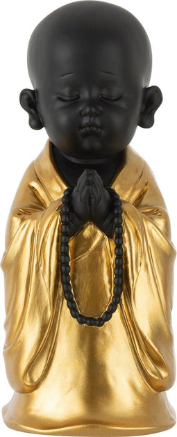 J-Line Monnik Ketting Polyresine Zwart/Goud