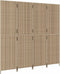 vidaXL - Kamerscherm - 4 - panelen - poly - rattan - beige