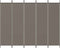 vidaXL - Kamerscherm - met - 5 - panelen - 250x220 - cm - stof - antracietkleurig
