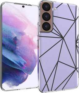 iMoshion Hoesje Geschikt voor Samsung Galaxy S22 Hoesje Siliconen - iMoshion Design hoesje - Transparant / Graphic Cube