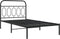 vidaXL - Bedframe - met - hoofdbord - metaal - zwart - 100x200 - cm