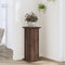 vidaXL - Plantenstandaard - 33x33x80 - cm - bewerkt - hout - bruin - eikenkleurig