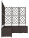 vidaXL - Tuinplanner - met - Trellis - - - 5 - stuks - - - Bruin - - - 120x120x143 - cm