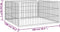 vidaXL - Hondenkennel - 24 - panelen - 100x50 - cm - gepoedercoat - staal - zwart