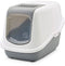Savic Kattentoilet Nestor - Gesloten kattenbak - Eenvoudig schoon te maken - Grijs/Wit