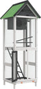 Volière 60x58,5x160 cm massief grenenhout grijs